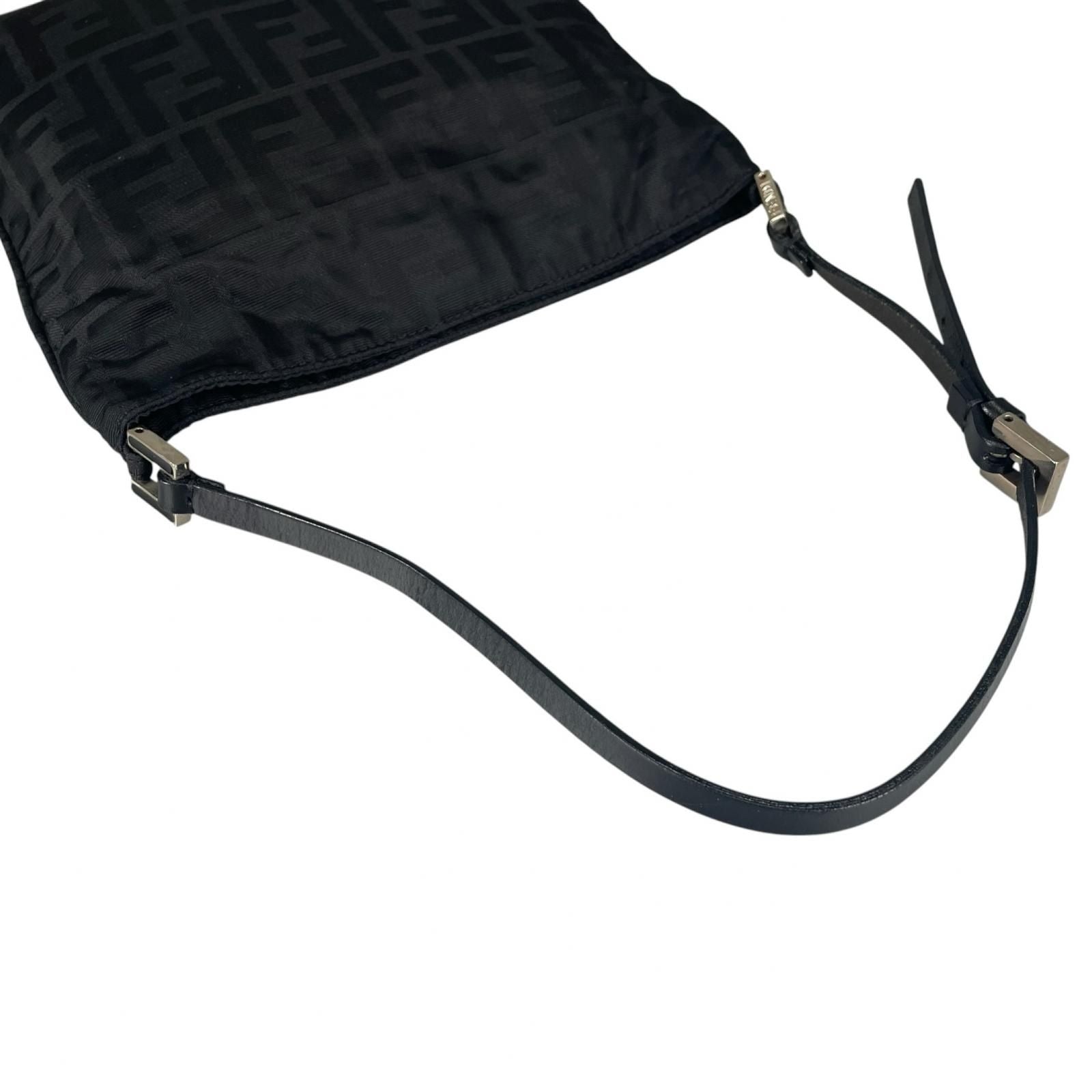 Fendi Zucca Handbag Nylon Black — view 5