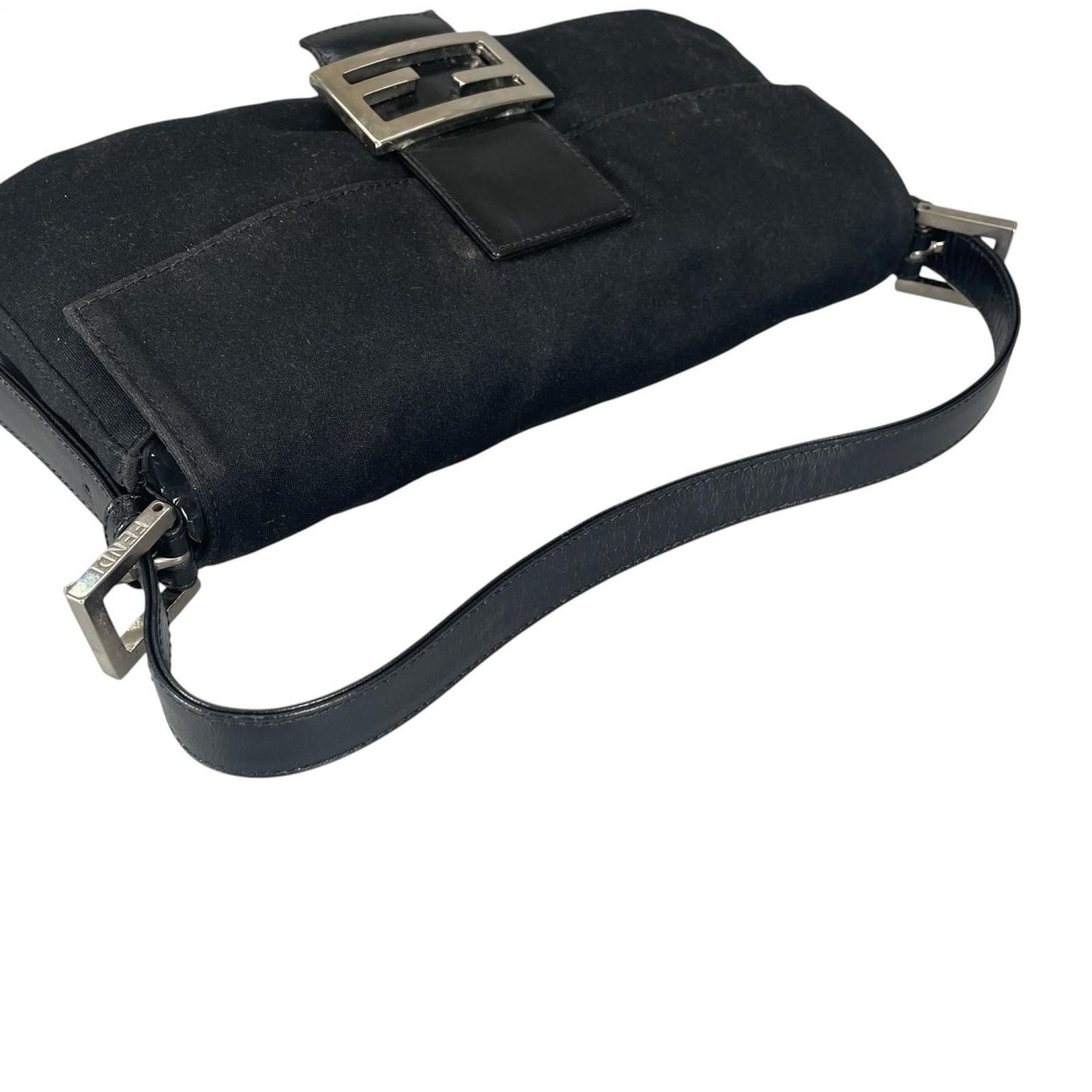 Fendi Mamma Baguette Handbag Jersey Black — view 5