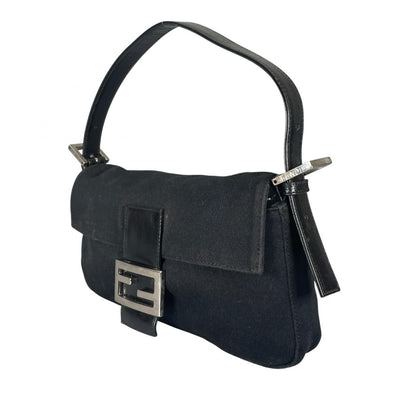 Fendi Mamma Baguette Handbag Jersey Black — view 2
