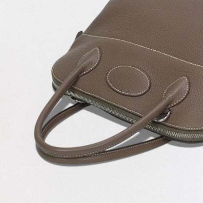 Hermes Bolide 31 Tote Shoulder Bag Taurillon Clemence Etoupe Gray Silver 2-Way