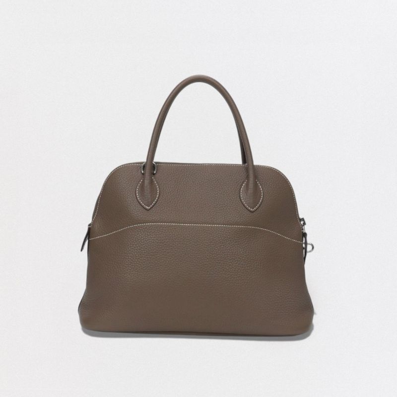 Hermes Bolide 31 Tote Shoulder Bag Taurillon Clemence Etoupe Gray Silver 2-Way