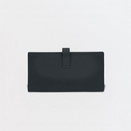 Hermes Bearn Souffle Wallet Madame So Black Monochrome Epsom Veau
