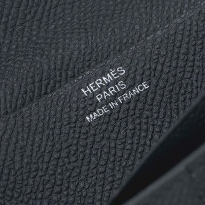 Hermes Bearn Souffle Wallet Madame So Black Monochrome Epsom Veau