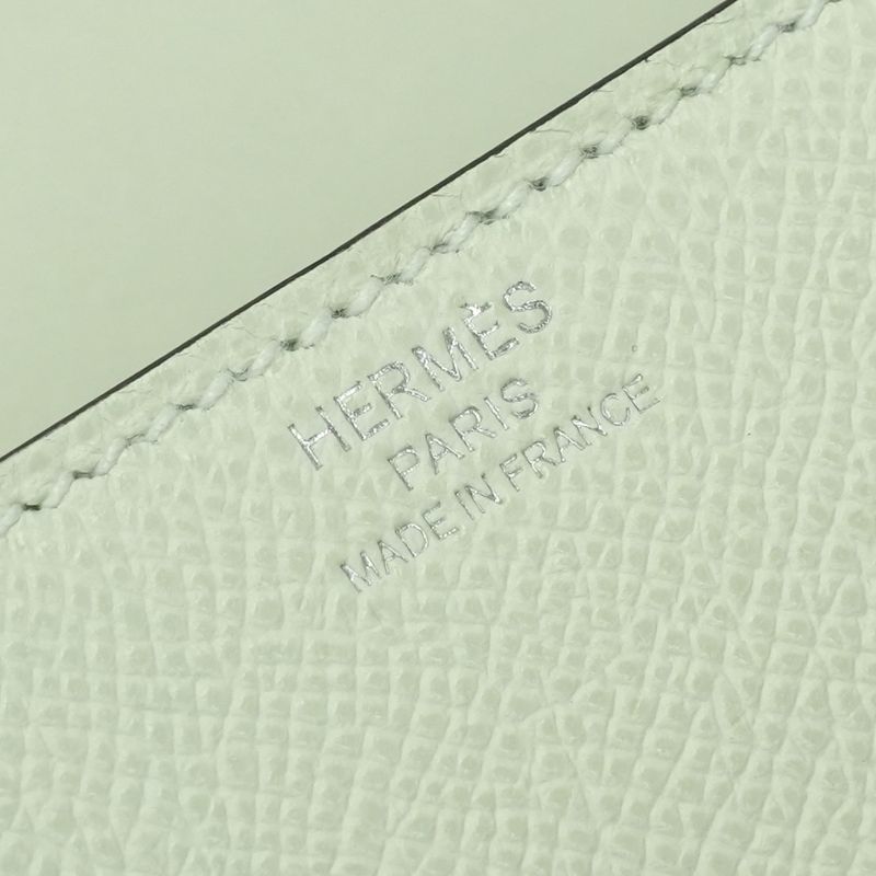 Hermes Della Cavalleria Elan Shoulder Bag Epsom Vertfizz Green Silver