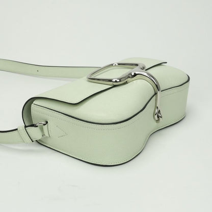 Hermes Della Cavalleria Elan Shoulder Bag Epsom Vertfizz Green Silver