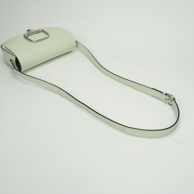 Hermes Della Cavalleria Elan Shoulder Bag Epsom Vertfizz Green Silver