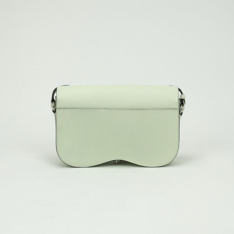 Hermes Della Cavalleria Elan Shoulder Bag Epsom Vertfizz Green Silver