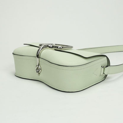 Hermes Della Cavalleria Elan Shoulder Bag Epsom Vertfizz Green Silver