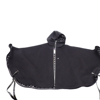 Louis Vuitton Footed Cape Monogram 38 Poncho Wool Black