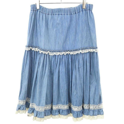 Gucci Denim Lace Skirt Indigo 40