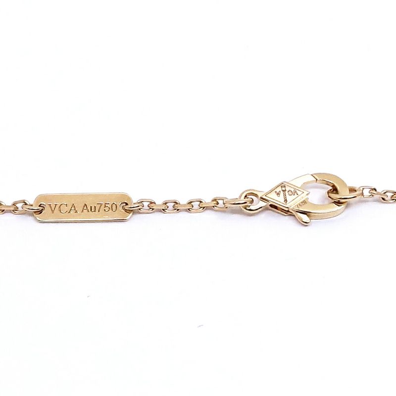 Van Cleef & Arpels 18k Pink Gold Lucky Spring Plum Blossom Necklace Mop