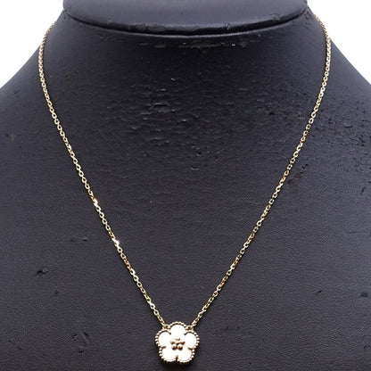 Van Cleef & Arpels 18k Pink Gold Lucky Spring Plum Blossom Necklace Mop
