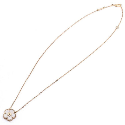 Van Cleef & Arpels 18k Pink Gold Lucky Spring Plum Blossom Necklace Mop