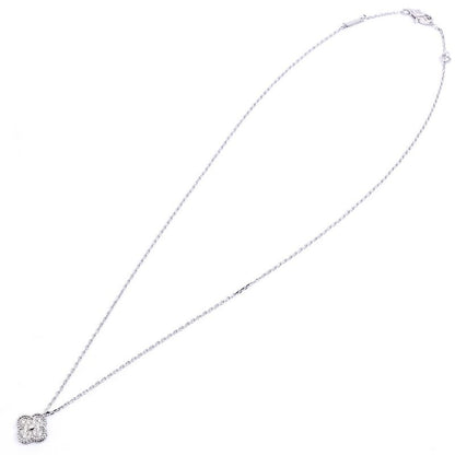 Van Cleef & Arpels 18k White Gold Sweet Alhambra Diamond Necklace
