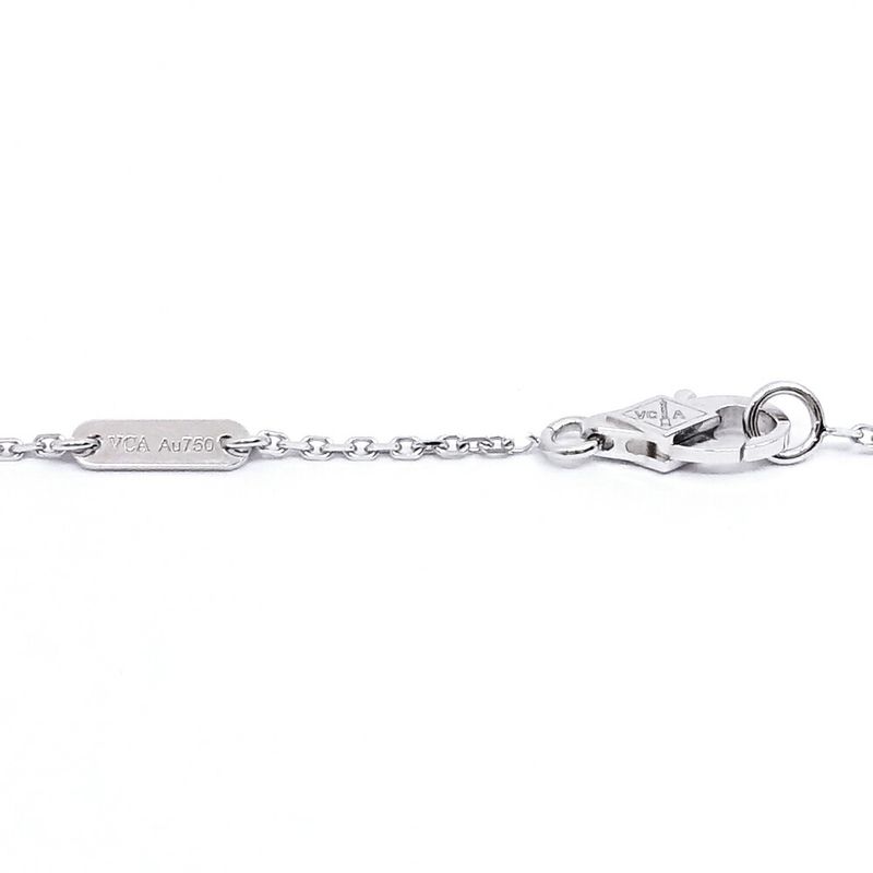 Van Cleef & Arpels 18k White Gold Sweet Alhambra Diamond Necklace