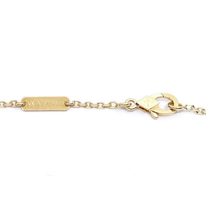Van Cleef & Arpels 18k Yellow Gold Vintage Alhambra Mop White Shell Necklace