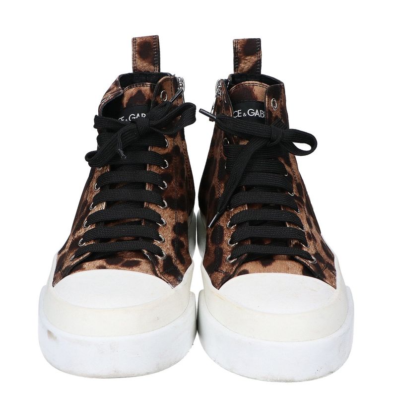 Dolce & Gabbana Leopard Print Middle Top Portofino High Cut Sneakers 7