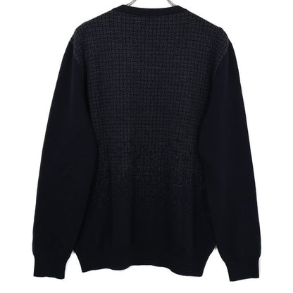 Hermes Gradient All Over Pattern V-neck Knit Sweater XL