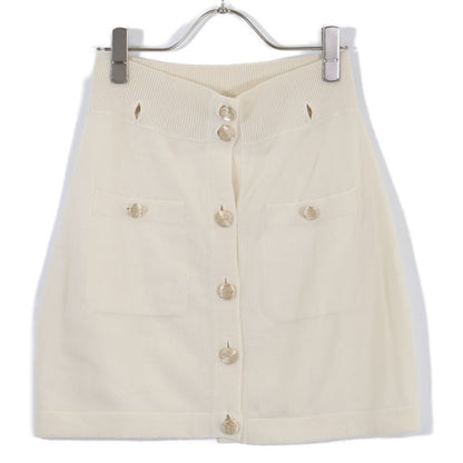 Chanel CC Logo Button Cashmere Sleeveless 34 Shirt