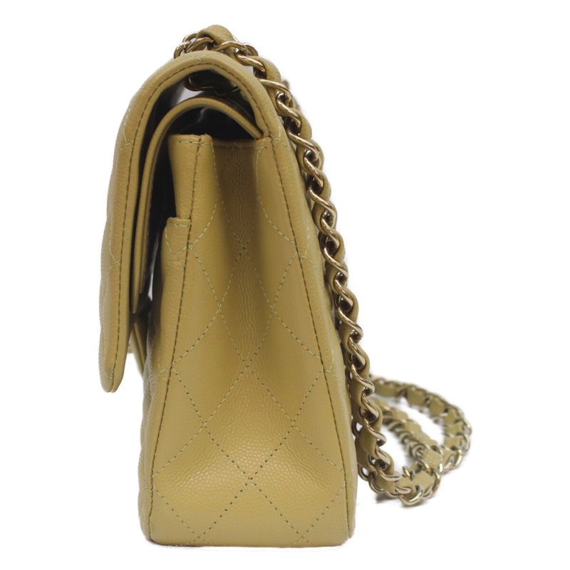 Chanel Pistachio Green Caviar Double Flap Quilted 25