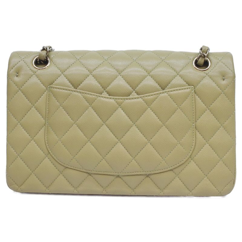 Chanel Pistachio Green Caviar Double Flap Quilted 25