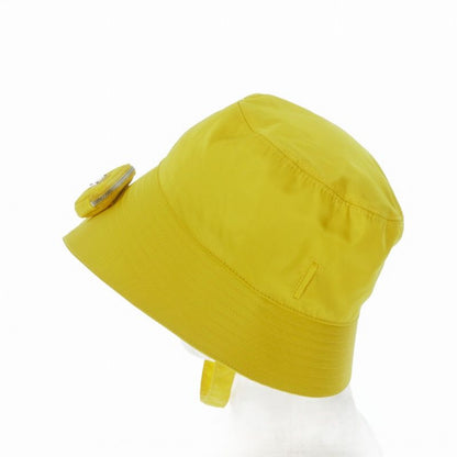 Prada Re-Nylon Triangle Logo Bucket Hat L Yellow