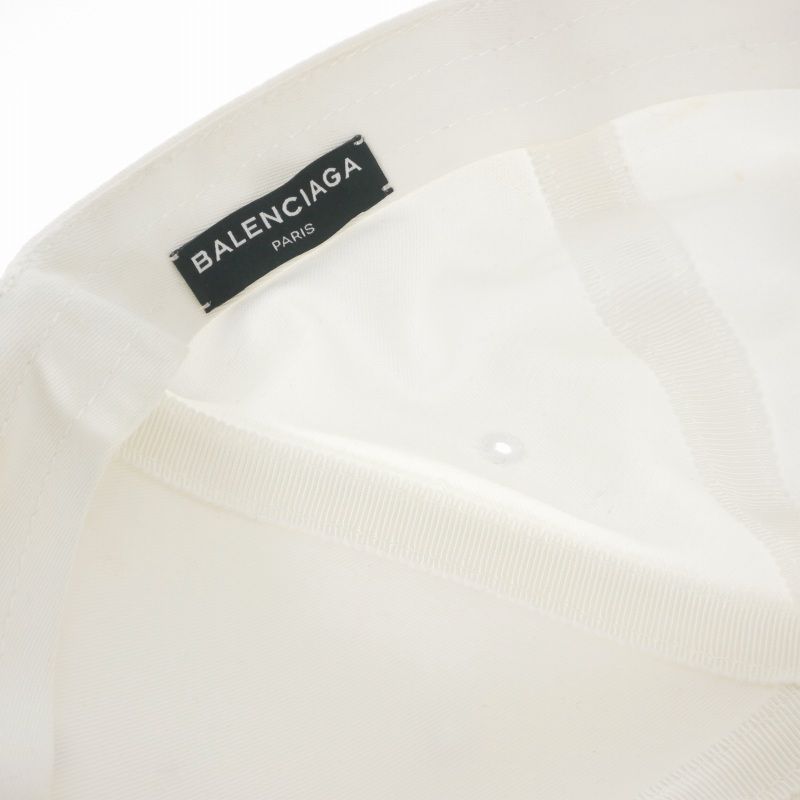 Balenciaga Logo Baseball Cap Hat L 59 White
