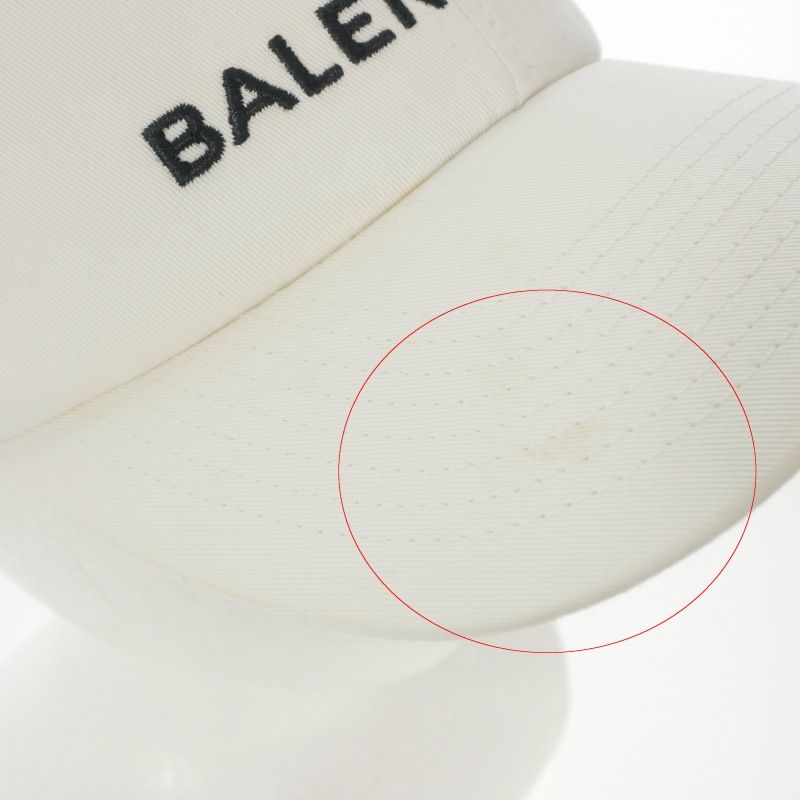 Balenciaga Logo Baseball Cap Hat L 59 White