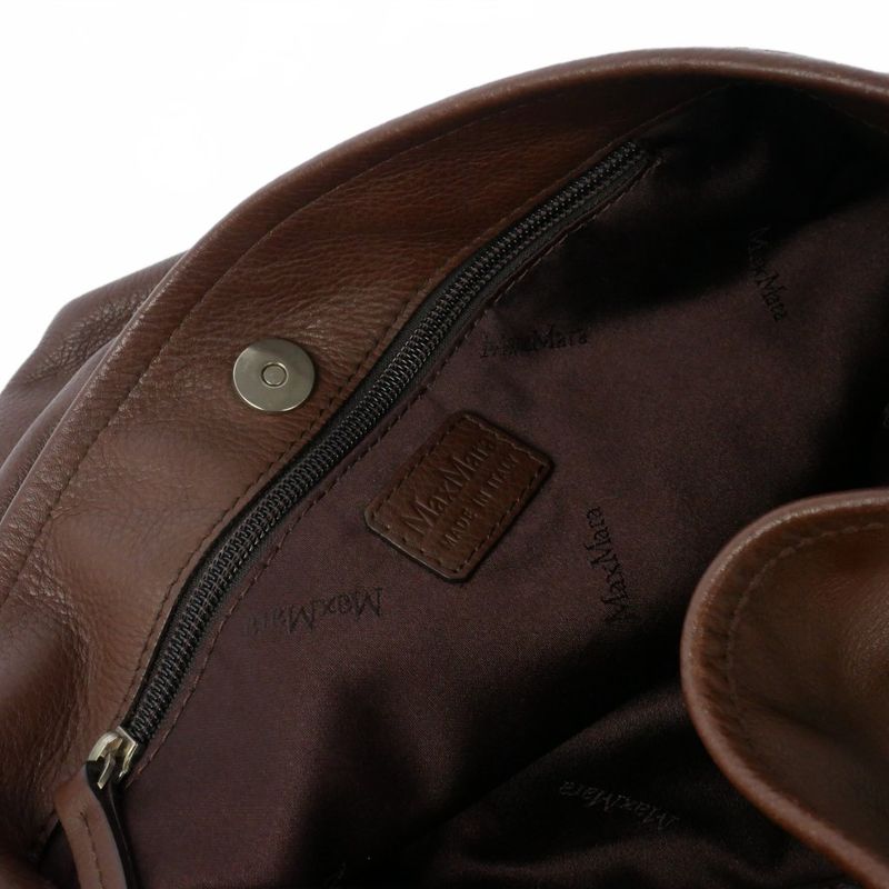 Max Mara Leather Shoulder Bag Brown