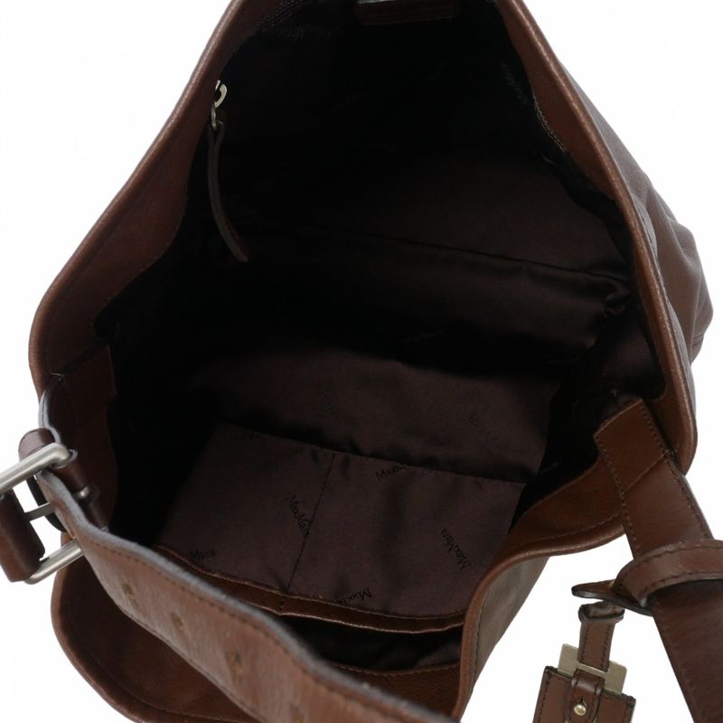 Max Mara Leather Shoulder Bag Brown