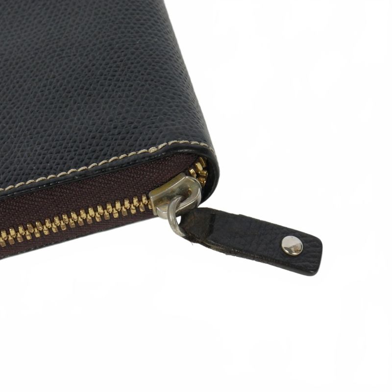 Loewe Anagram Leather Zip Around Wallet Black