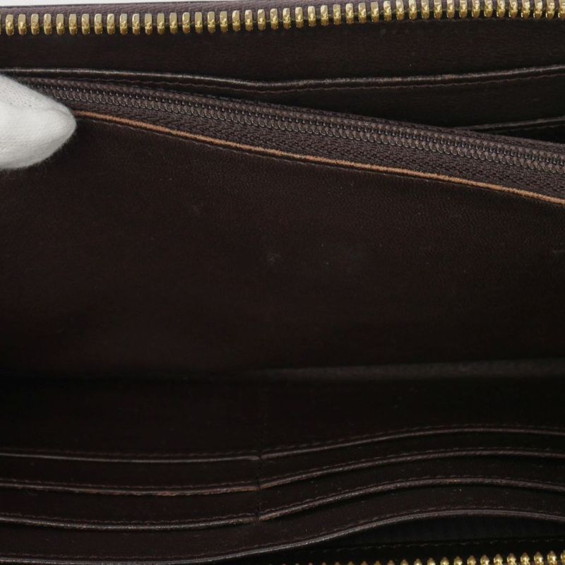 Loewe Anagram Leather Zip Around Wallet Black