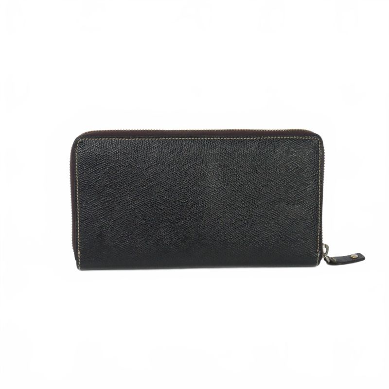 Loewe Anagram Leather Zip Around Wallet Black