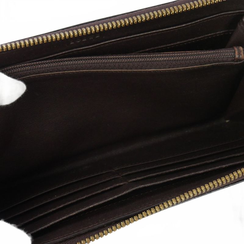 Loewe Anagram Leather Zip Around Wallet Black