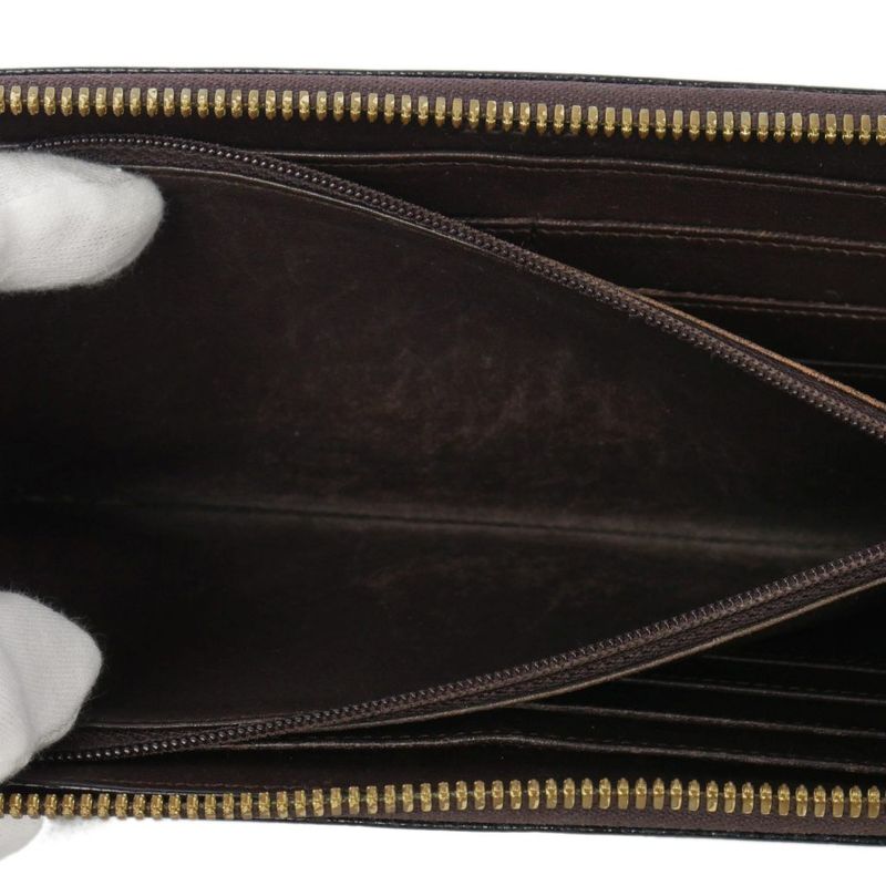 Loewe Anagram Leather Zip Around Wallet Black