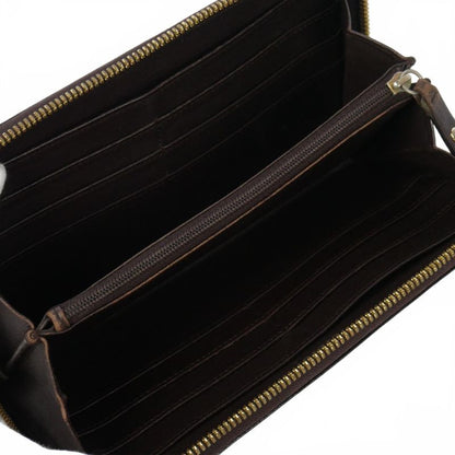 Loewe Anagram Leather Zip Around Wallet Black