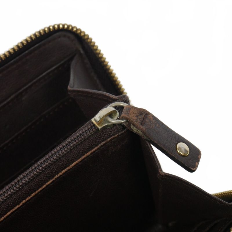 Loewe Anagram Leather Zip Around Wallet Black