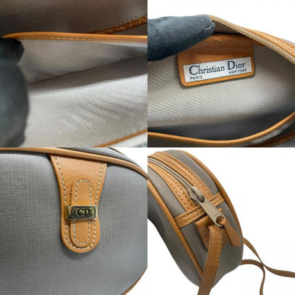 Dior Shoulder Bag Crossbody Available Honeycomb Pattern Leather Gray Brown Gold