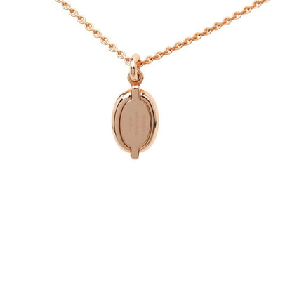 Hermes Mini Maillon PM Necklace Pink Gold Beige Plated Enamel