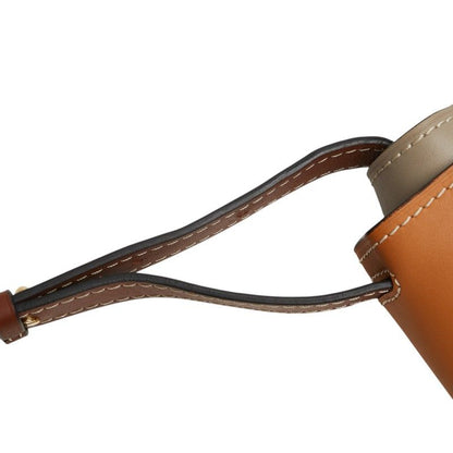 Loewe Anagram Gate Crossbody Shoulder Bag Brown Grey Leather