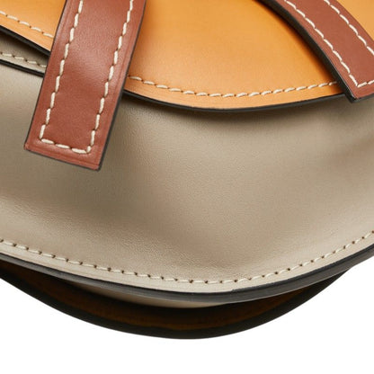 Loewe Anagram Gate Crossbody Shoulder Bag Brown Grey Leather