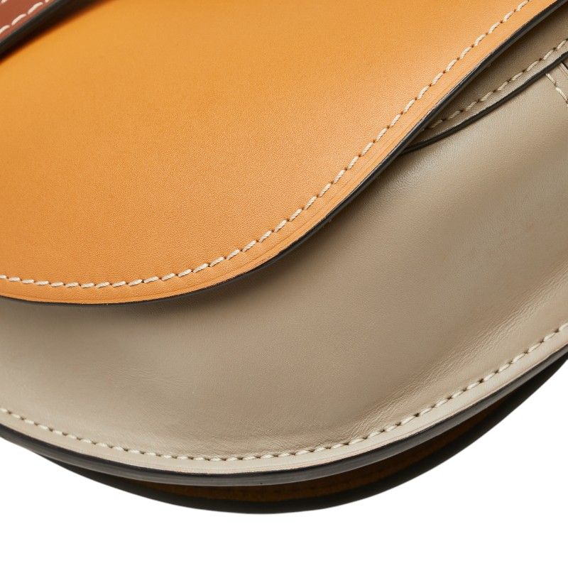 Loewe Anagram Gate Crossbody Shoulder Bag Brown Grey Leather