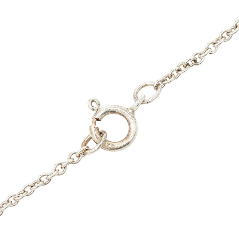Tiffany & Co Leaf Motif Chain Pendant Necklace Silver 18k Yellow Gold