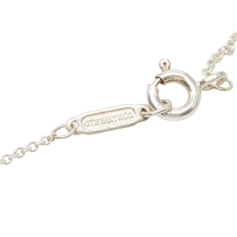 Tiffany & Co Diamond Round Lock Necklace Silver
