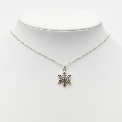 Tiffany & Co Snowflake Pendant Necklace Silver
