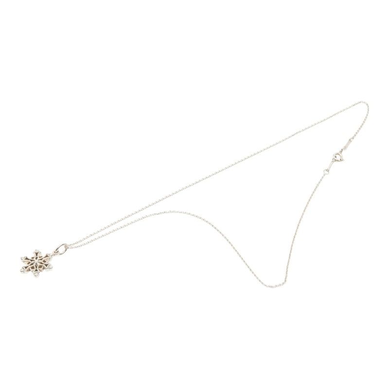Tiffany & Co Snowflake Pendant Necklace Silver