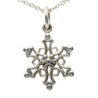 Tiffany & Co Snowflake Pendant Necklace Silver