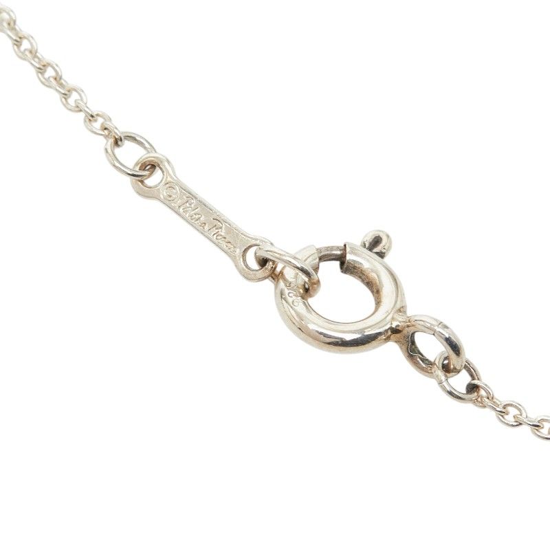 Tiffany & Co Loving Heart Swirl Chain Pendant Necklace Medallion Silver