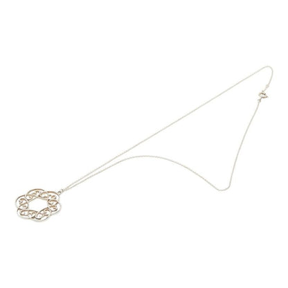 Tiffany & Co Loving Heart Swirl Chain Pendant Necklace Medallion Silver