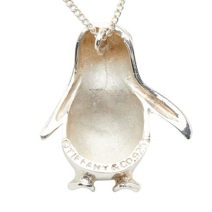 Tiffany & Co Penguin Motif Chain Pendant Necklace Silver